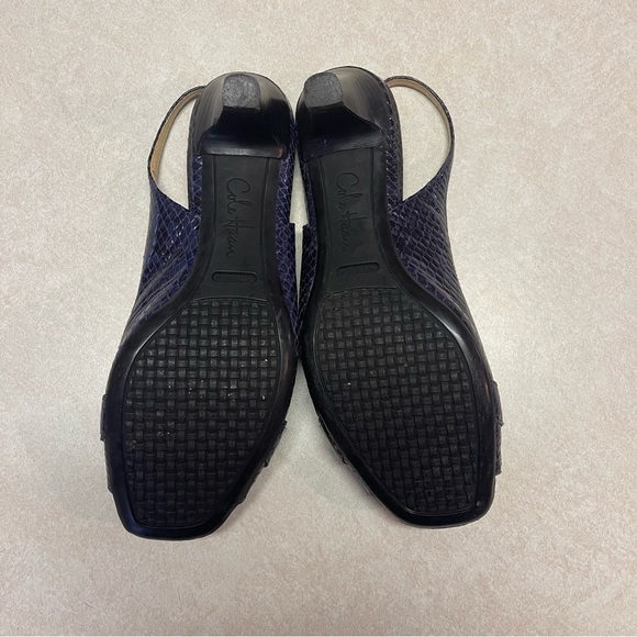 Cole Haan 7B Black Slingback Open Toe heel shoes - Picture 6 of 9